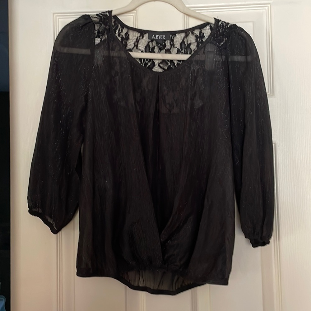 A.Byer black top with lace